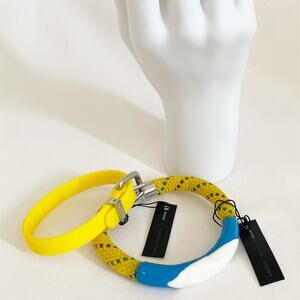 MARC JACOBS Bundle of Multicolor Rope Bangle and Silicone Buckle Bracelet NWT